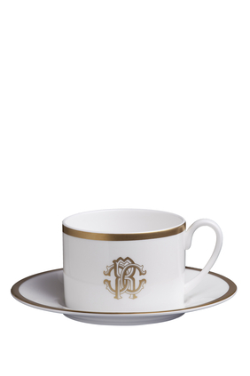 Silk Gold Tea Cup & Saucer Set